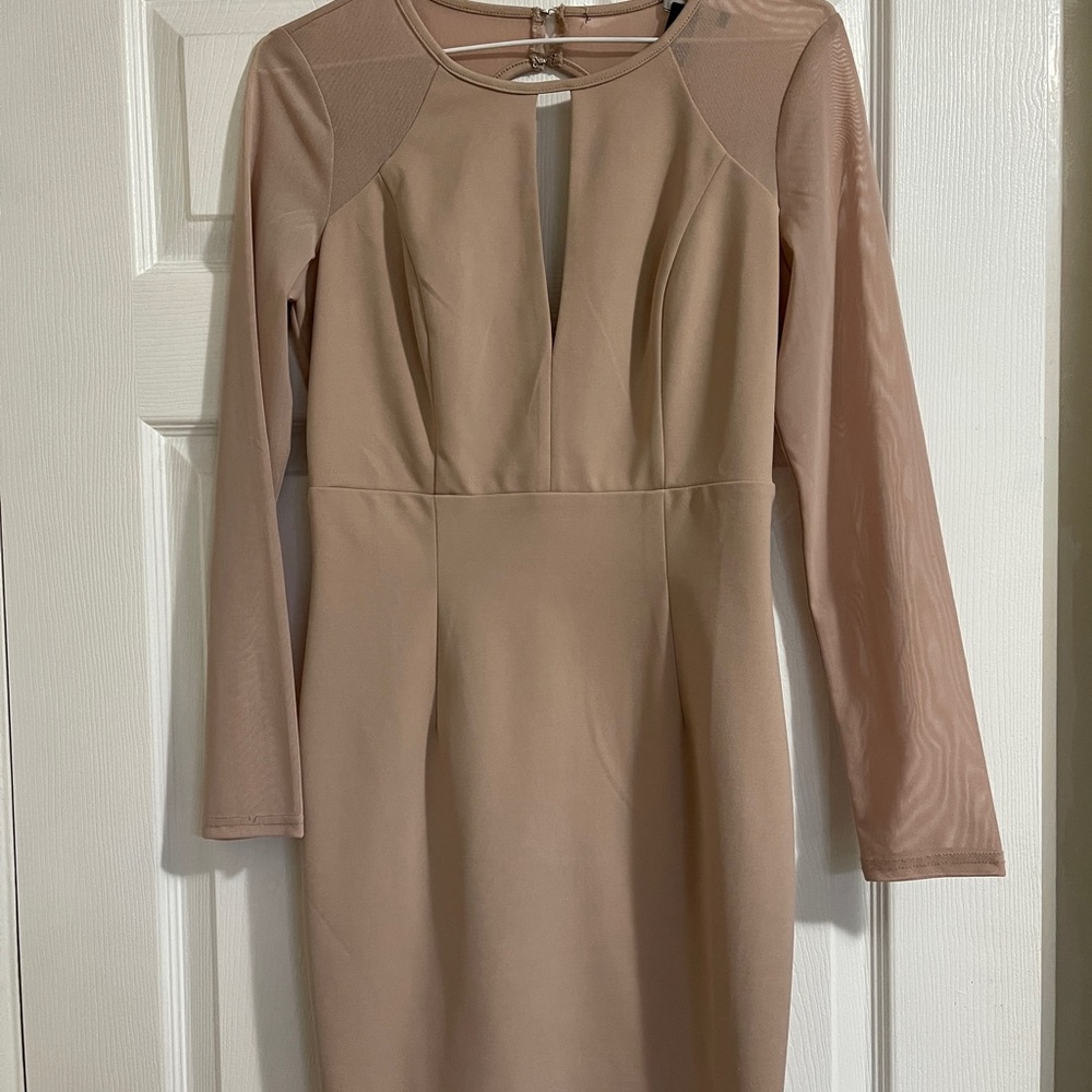 Forever 21 Taupe Long Sleeve Dress